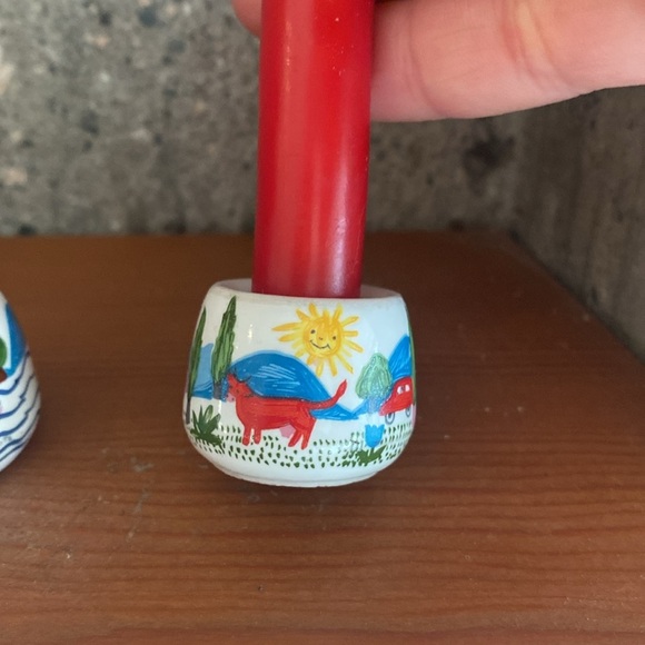 Vtg Nalco Ceramic Mini Candle Trío - Picture 5 of 7